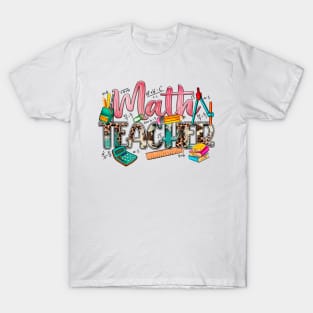 Math Teacher Western Mexican Cinco de Mayo T-Shirt